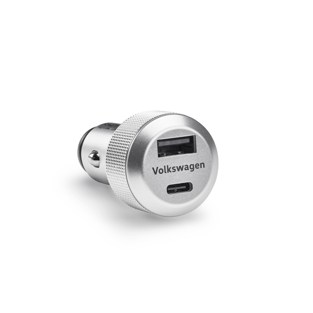 Dvojitý USB adaptér do zapalovače, 1x USB-A, 1x USB-C