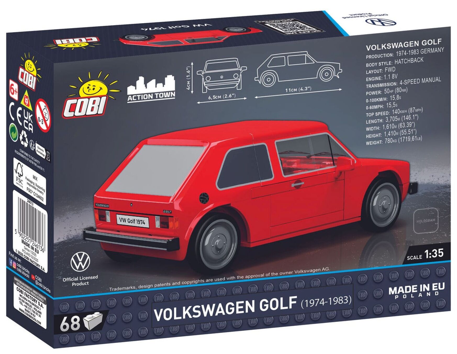 Stavebnice Golf, 1:35